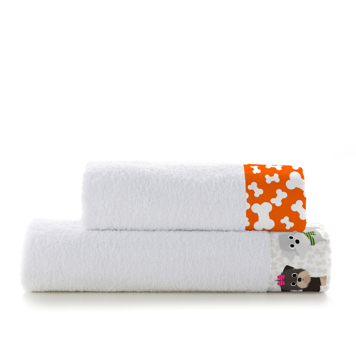 Handduksset HappyFriday Mr Fox Dogs Multicolour 2 Delar
